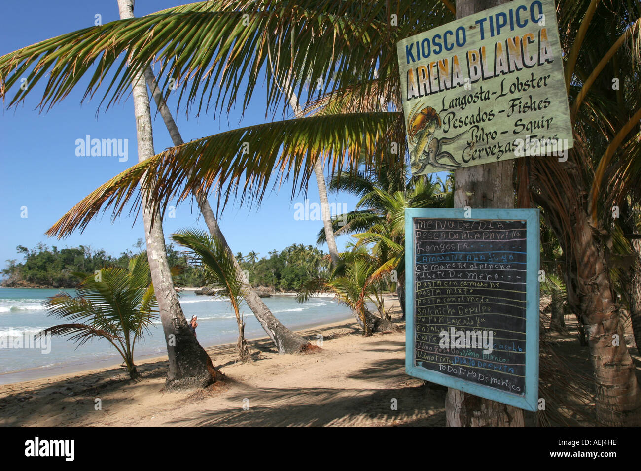 Dominican republic beach food kiosk hires stock photography and images