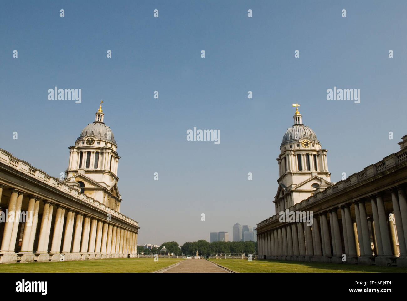 UNESCO World Heritage Site.Old Royal Naval College Greenwich SE London. UK. Home of  the University of Greenwich and Trinity College of Music 2006 Stock Photo
