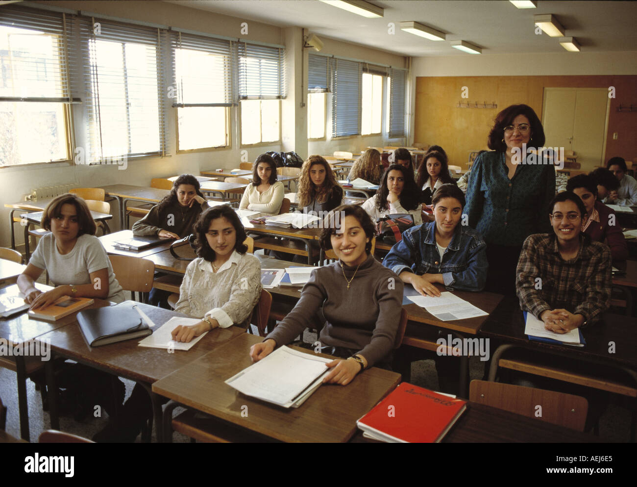 Students In A Class At USJ University Beirut Lebanon Stock Photo Alamy