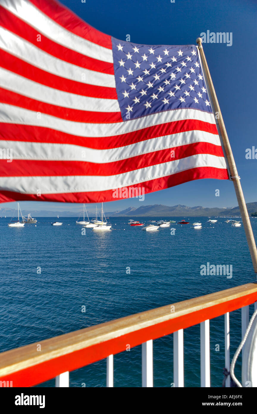 American flag back of boat hires stock photography and images Alamy