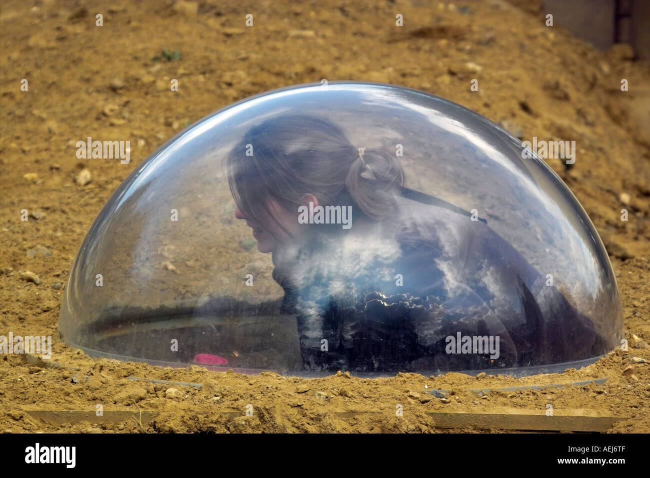 Observation dome in zoo Stock Photo Alamy