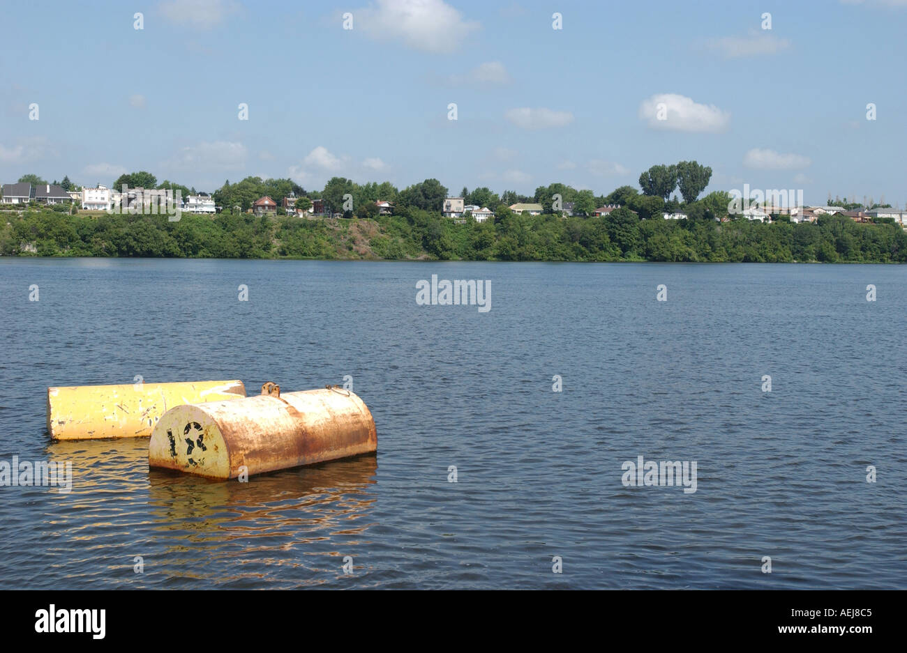 River DES PRAIRIES in Montreal Quebec Stock Photo