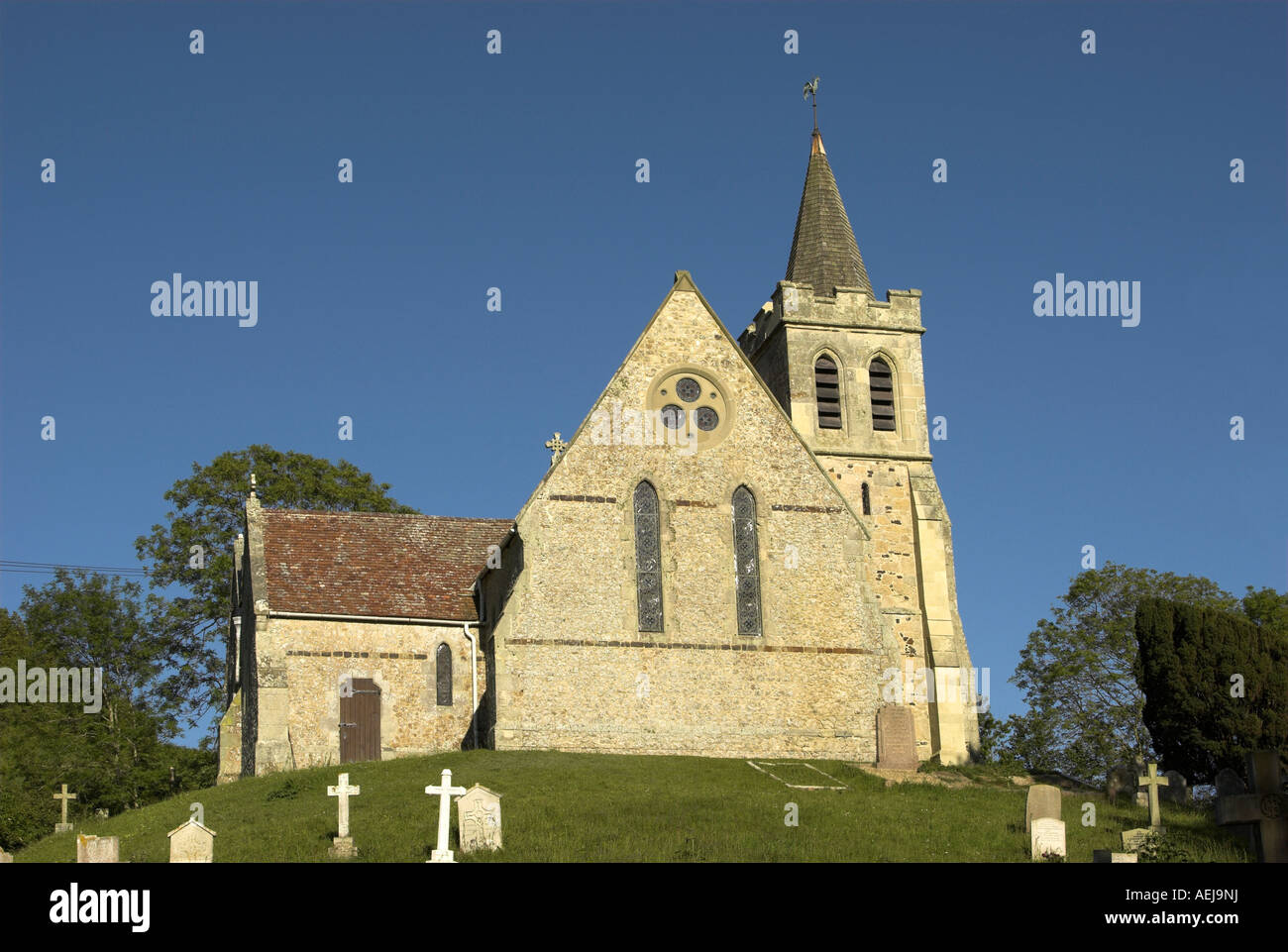 St Mary the Virgin Church, Brook, Isle of Wight, England. Stock Photo