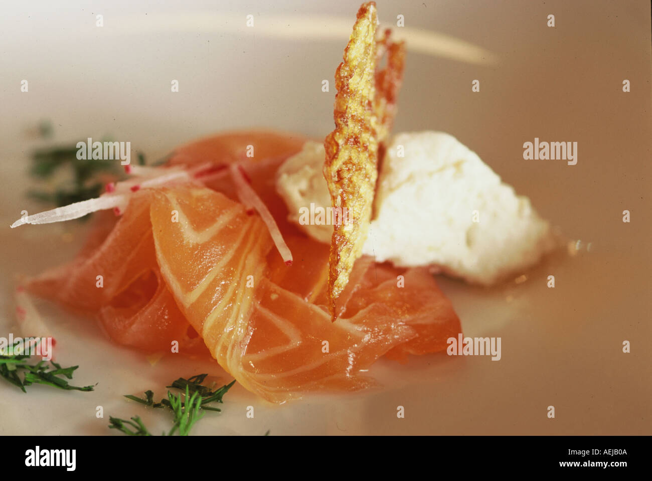 Smoked salmon Stock Photo