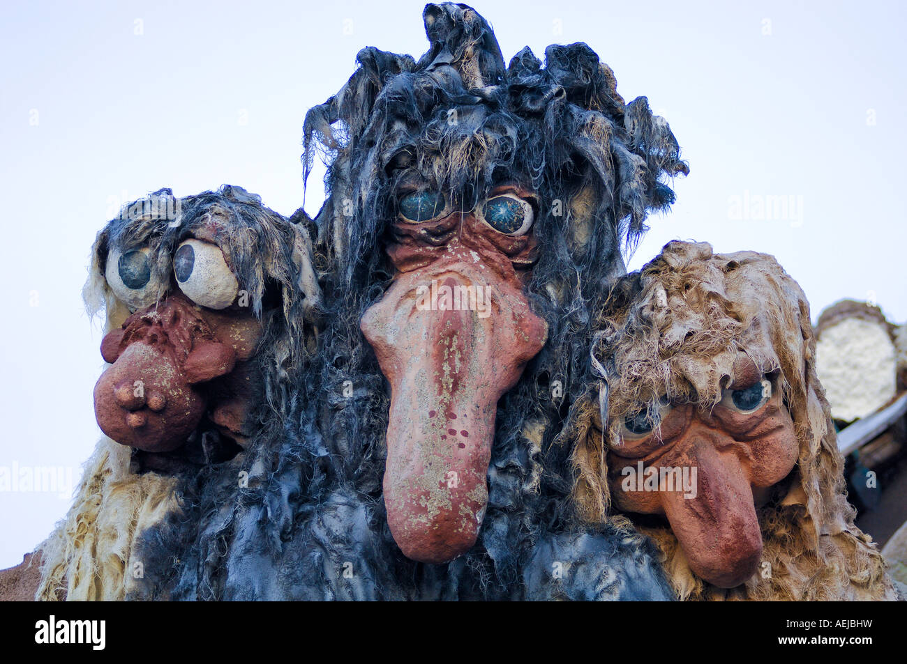 Troll figures, Troll Museum, Senja, Fylkeskommune, Scandinavia, Europe Stock Photo