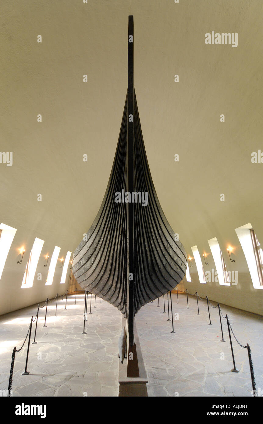 Viking boat, museum, Oslo, Norway Stock Photo