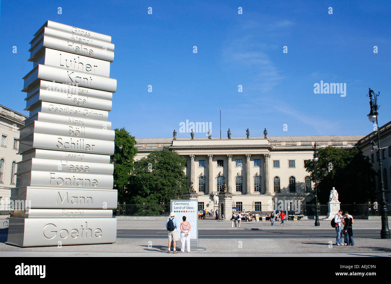 Book sculpture, Humboldt university, Berlin, Germany Stock Photo