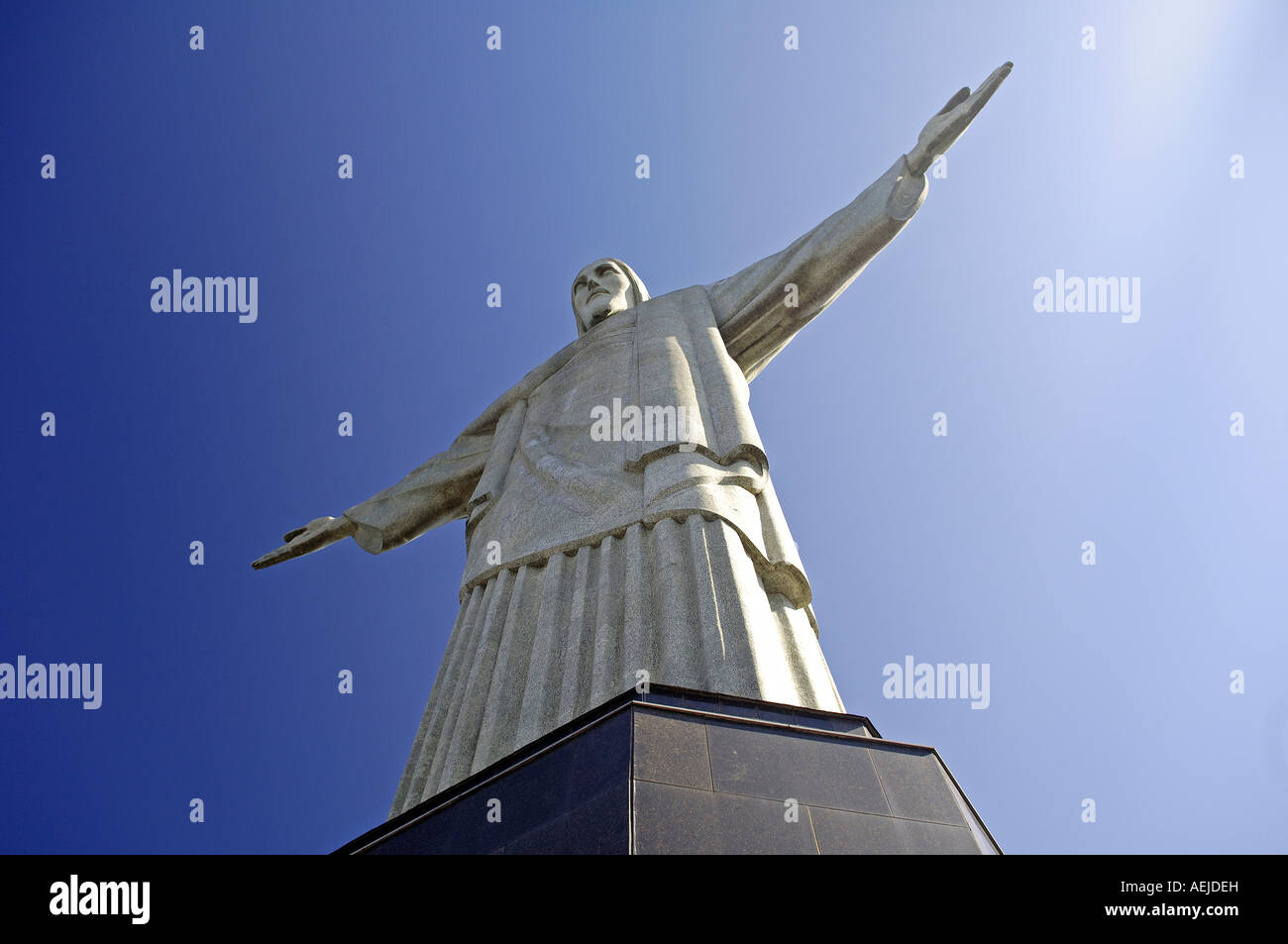 Statue of christ on corcovado, rio den janeiro, brasil Stock Photo