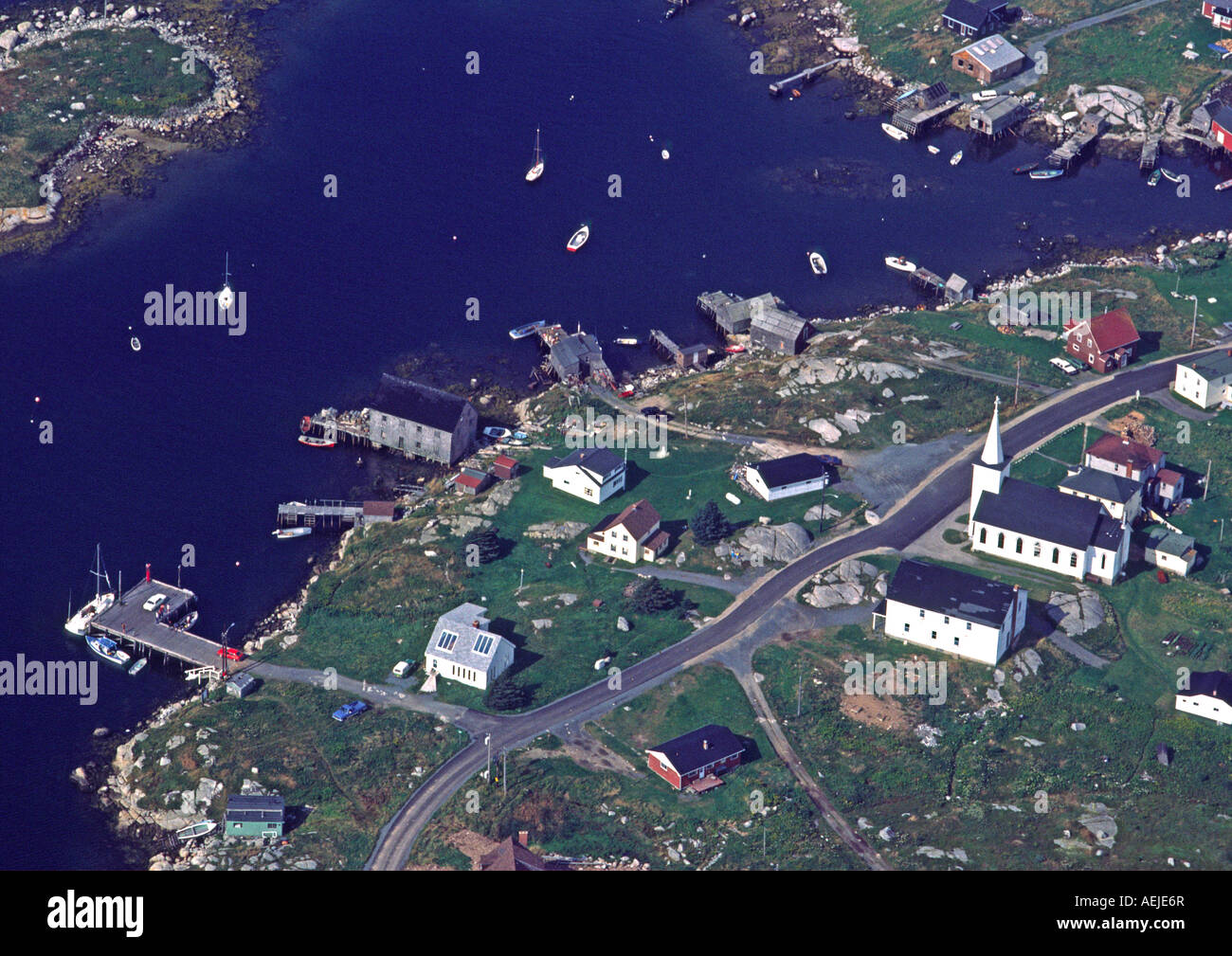 West Dover village aerial photo near Peggy's Cove in Nova Scotia in