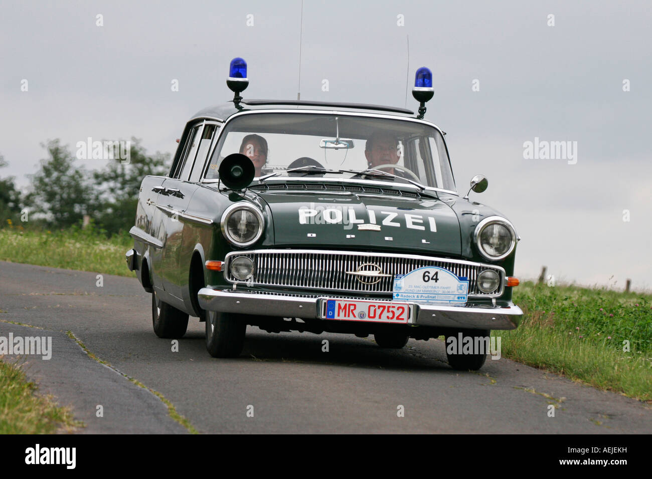 Opel Captain PLVL, Vintage Police car, Year of construction 1960 Stock Photo