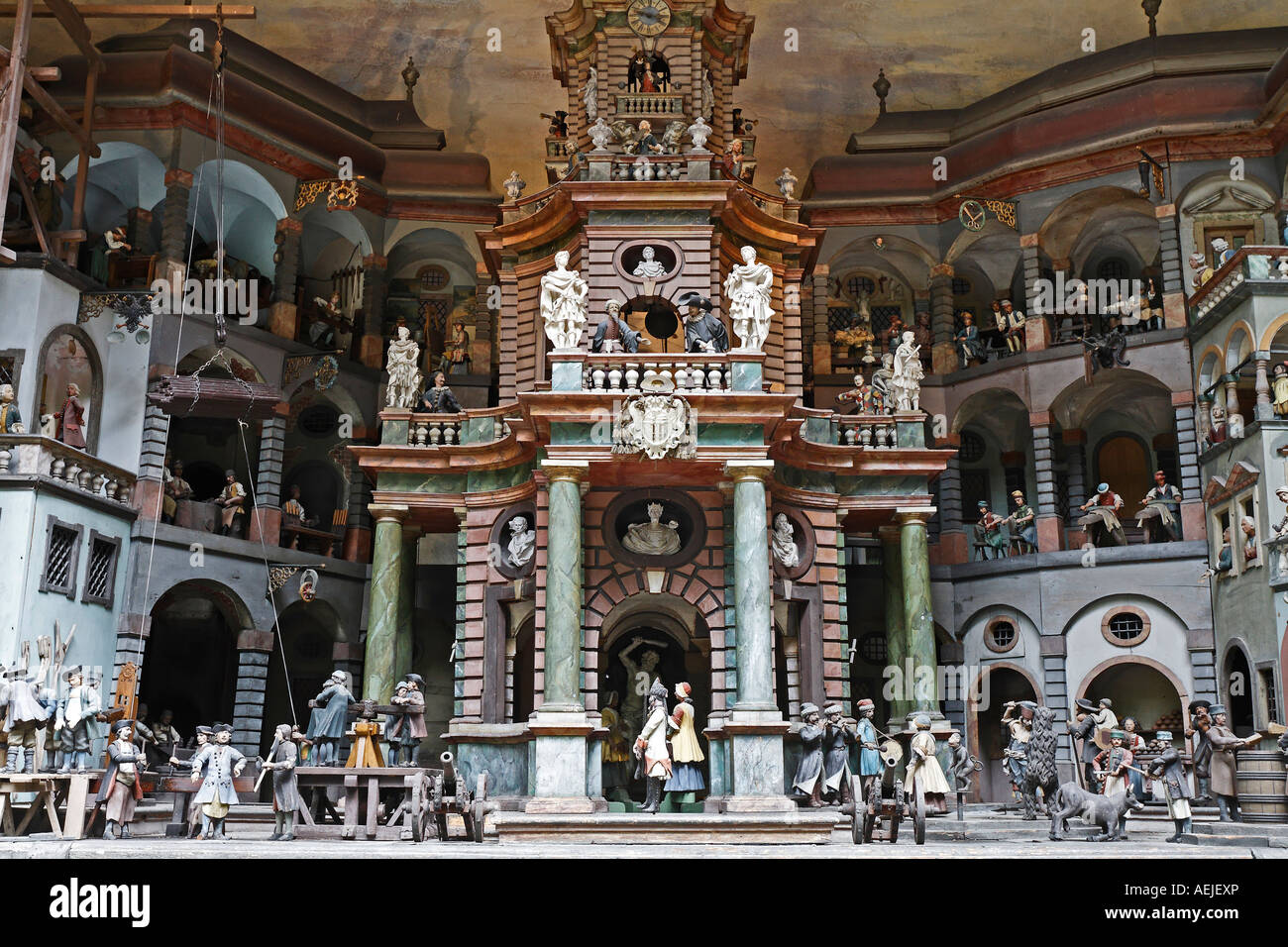 Mechanical Theater, trick fountains castle Hellbrunn, Salzburg, Austria  Stock Photo - Alamy