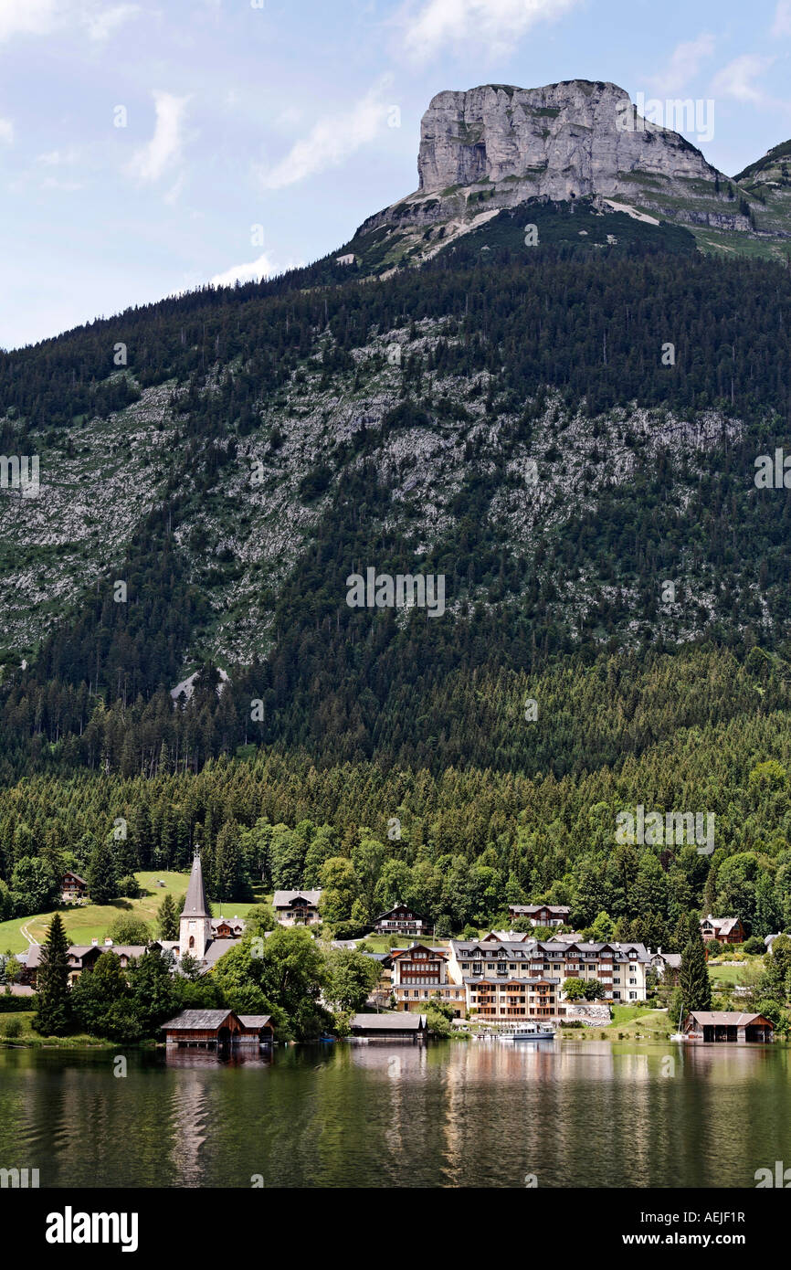 Altaussee at the mountain Loser, Salzkammergut, Styria, Austria Stock Photo