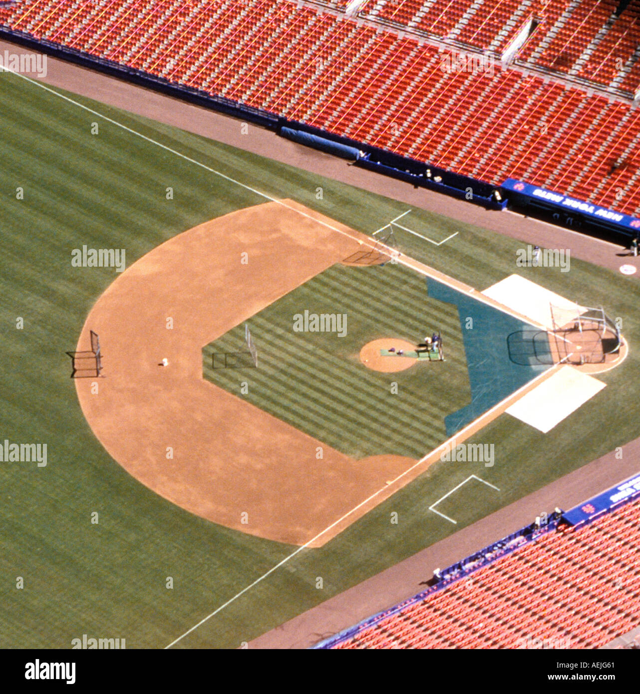Aerial of baseball stadium  Stock Photo