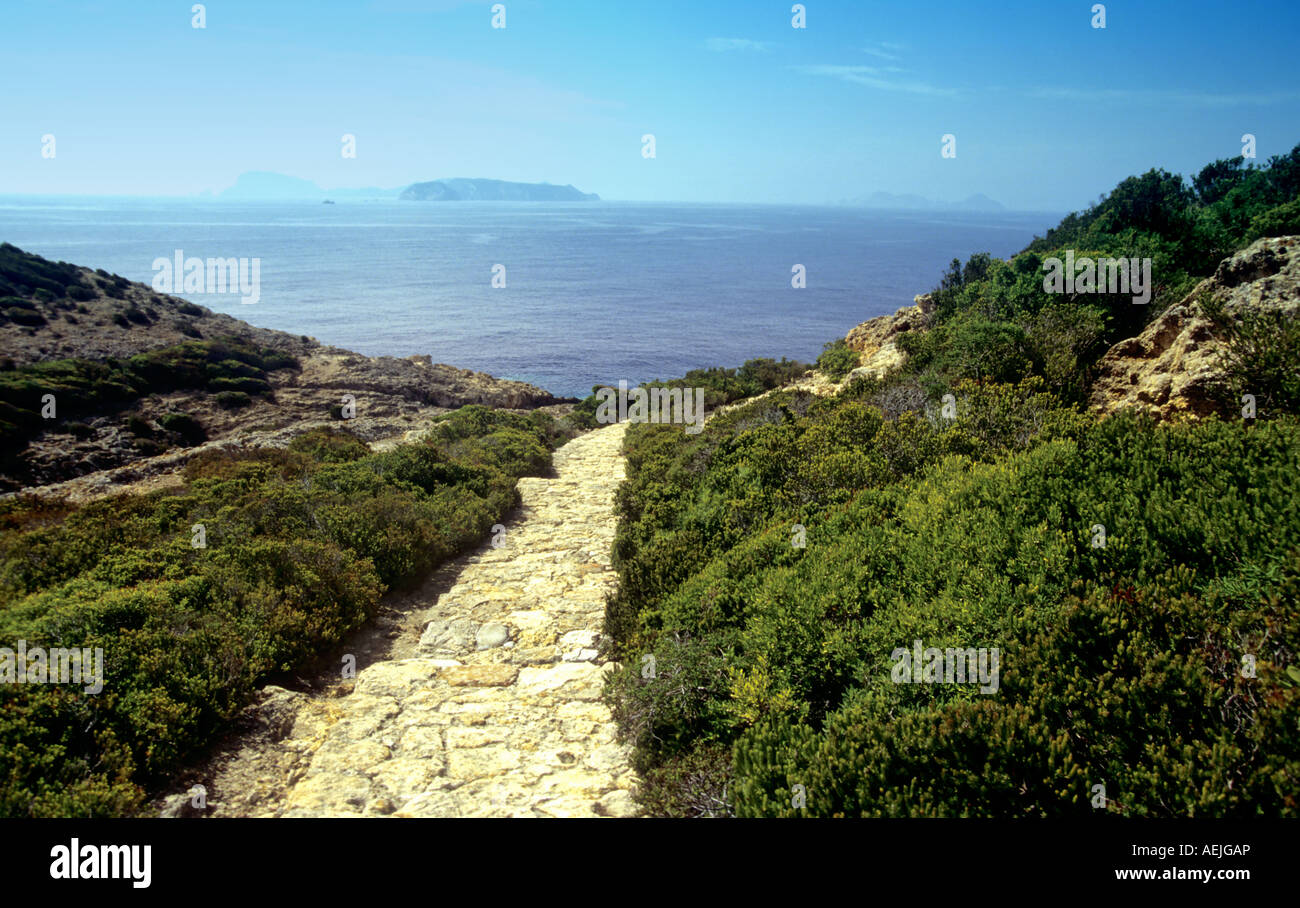 Mediterranean island Zannone, Pontinian islands, Campania, Italy Stock Photo