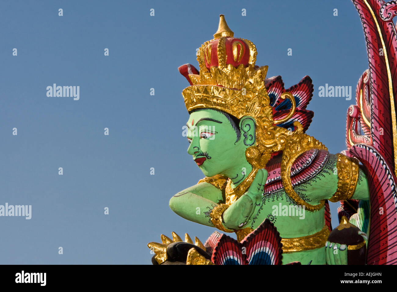 Temple Guard, Garudas with Nagas in his claws, riding animal of the Vishnu, Bali Stock Photo