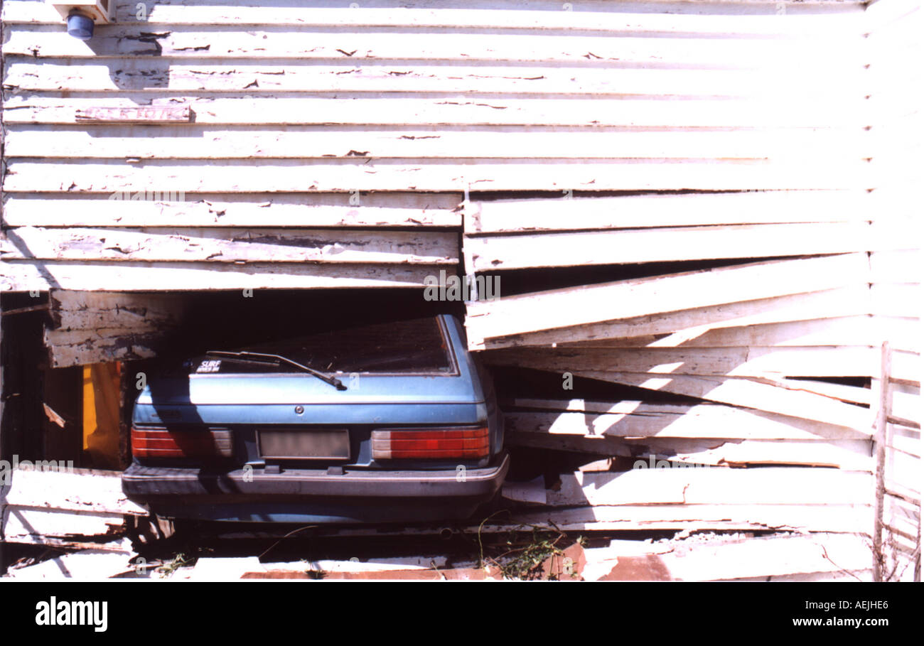 old car in garage Stock Photo Alamy