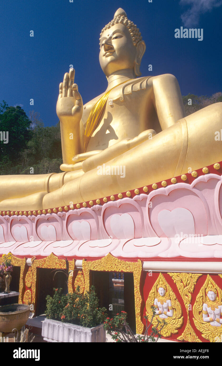 Golden Buddha Phuket Town Khao Rang Hill Thailand Stock Photo