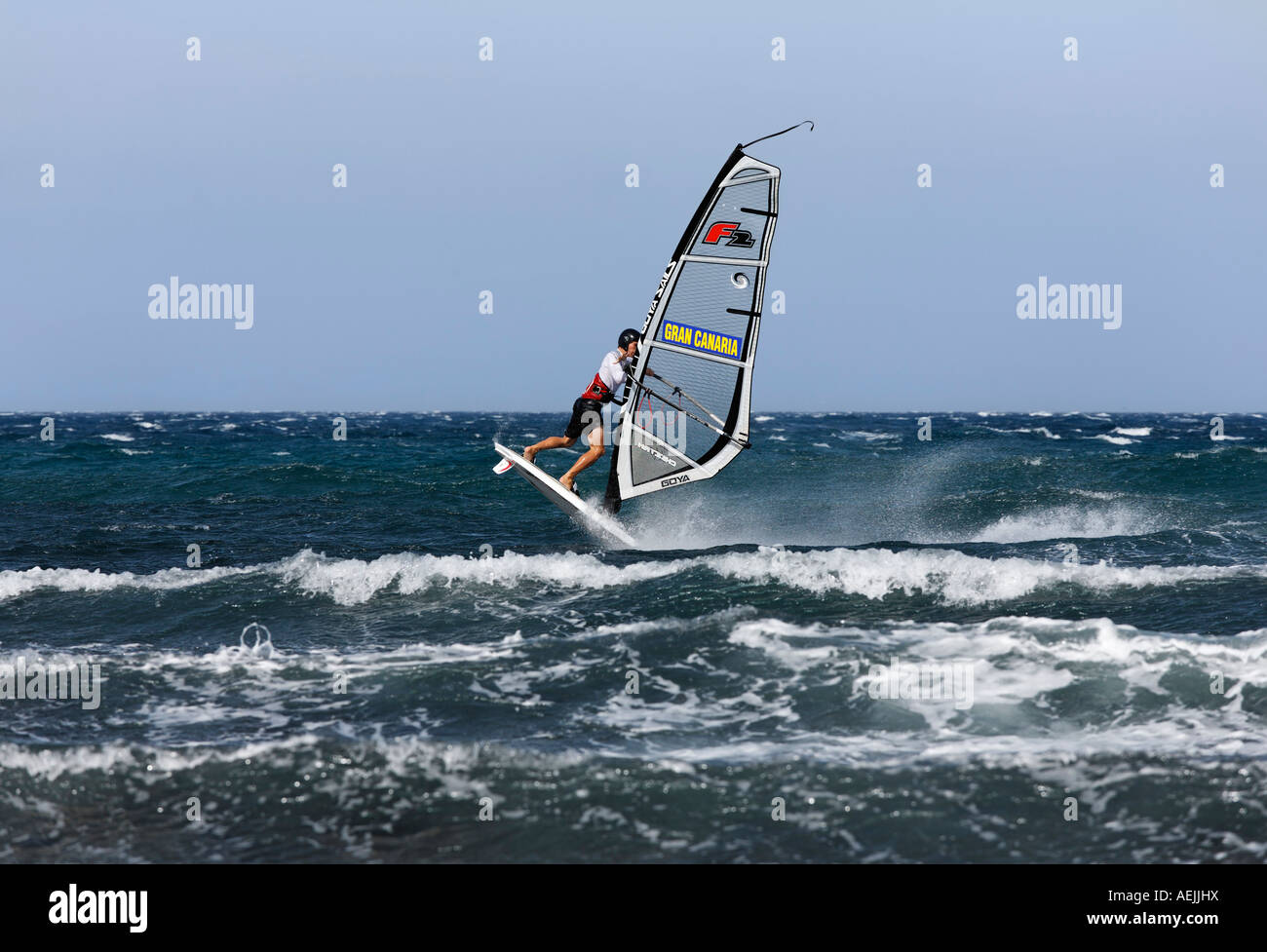 Windsurfer, Pozo Izquierdo, Gran Canaria, Spain Stock Photo