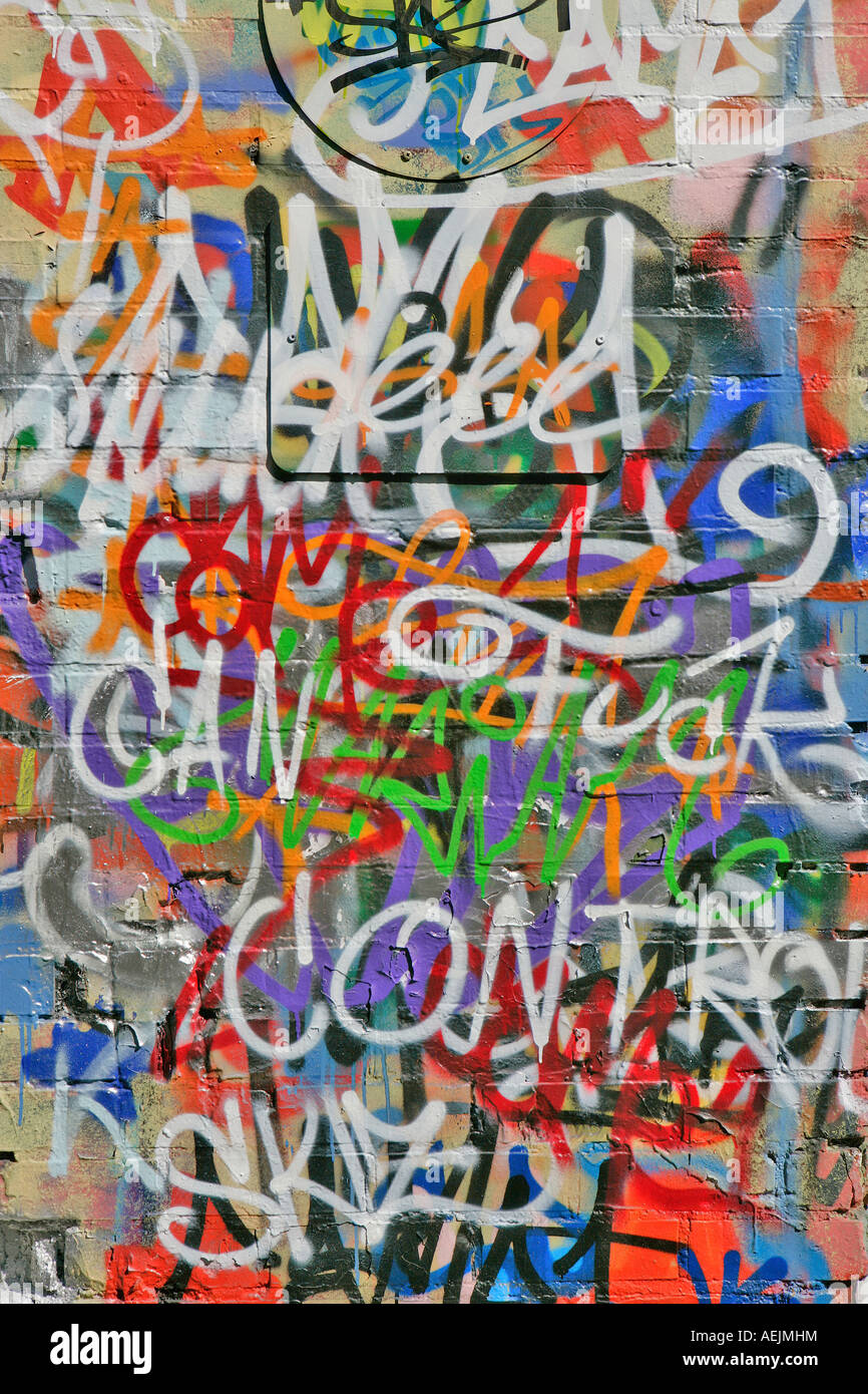 Graffiti writings Stock Photo