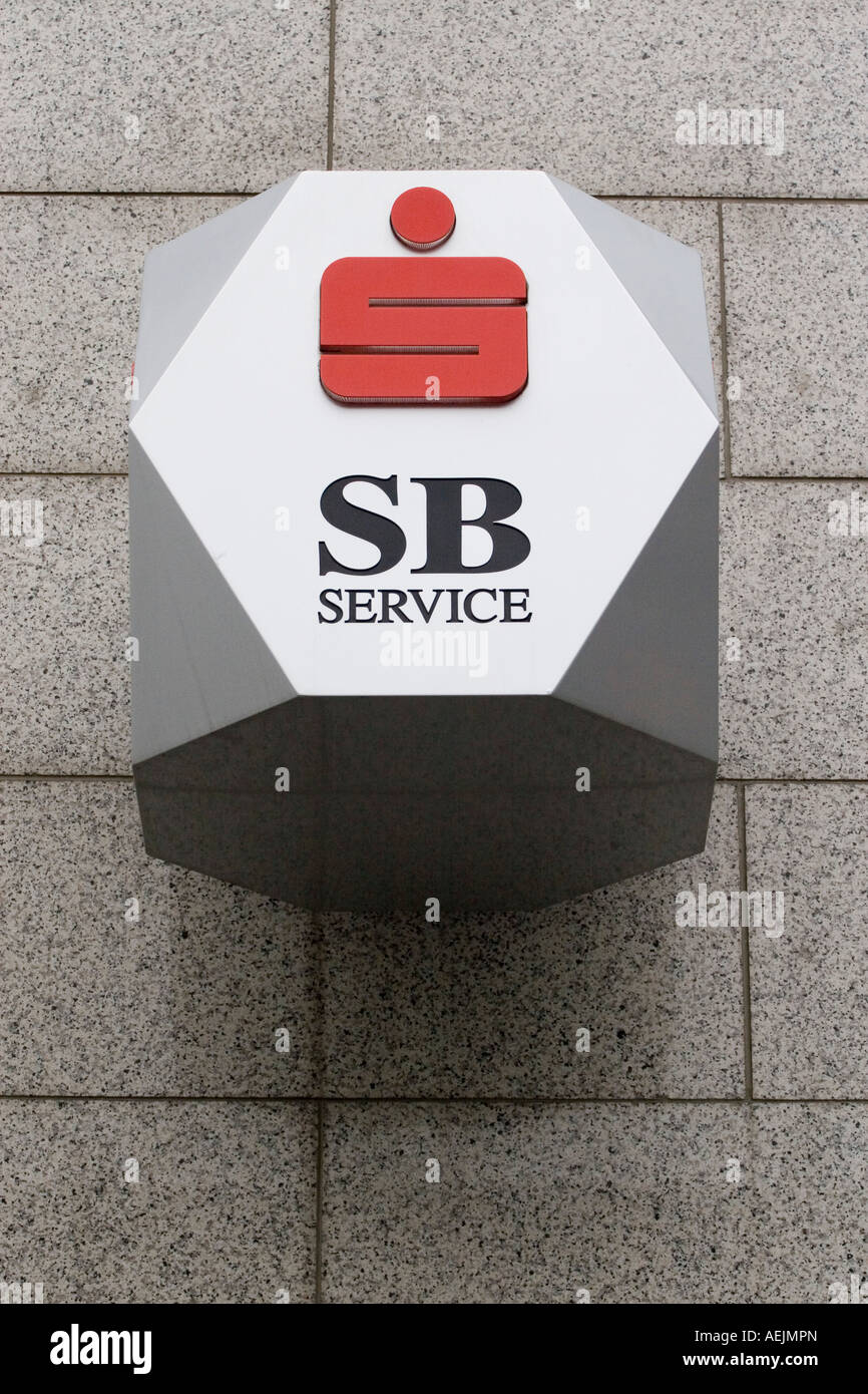 Red Sparkasse (bank agency) logo Stock Photo
