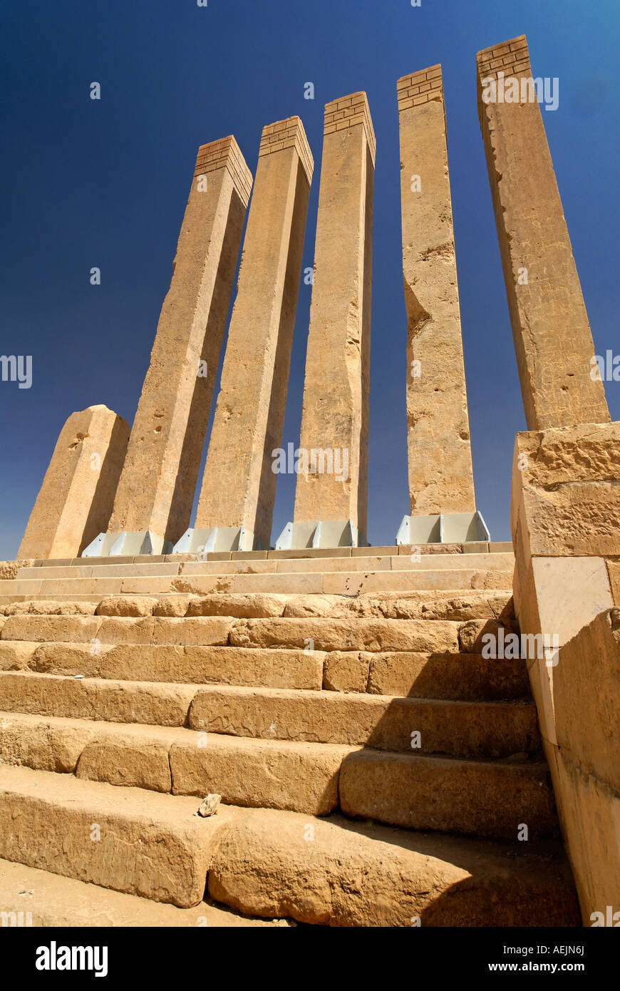 Almaqah Temple, Arsh Bilqis, of Marib, Yemen Stock Photo