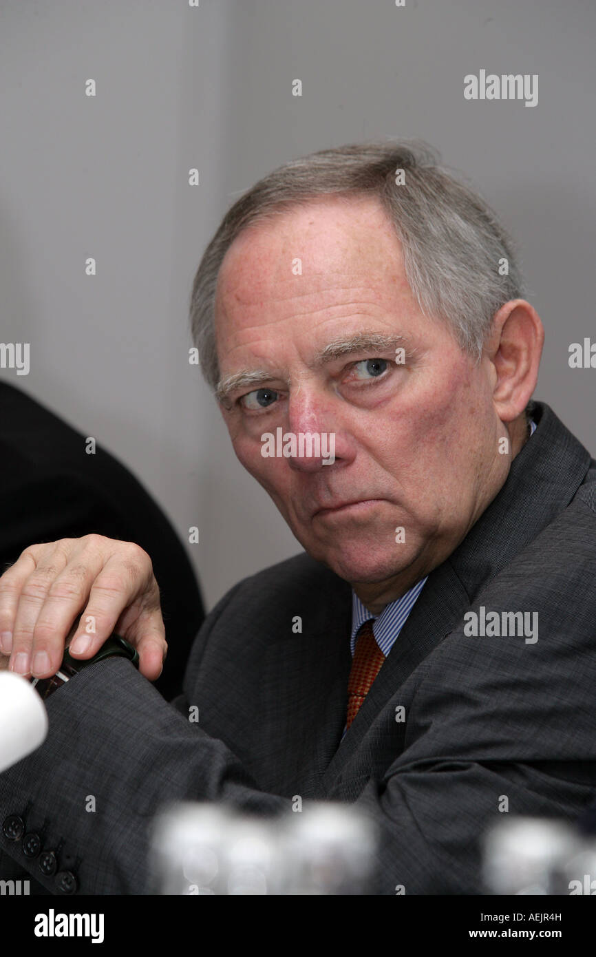 Wolfgang Schaeuble (CDU), Federal Minister of the Interior, Germany Stock Photo