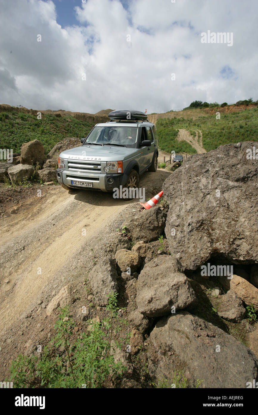 Off-road-Exercise im Camp4fun at the Nuerburgring, Rhineland-Palatinate, Germany Stock Photo