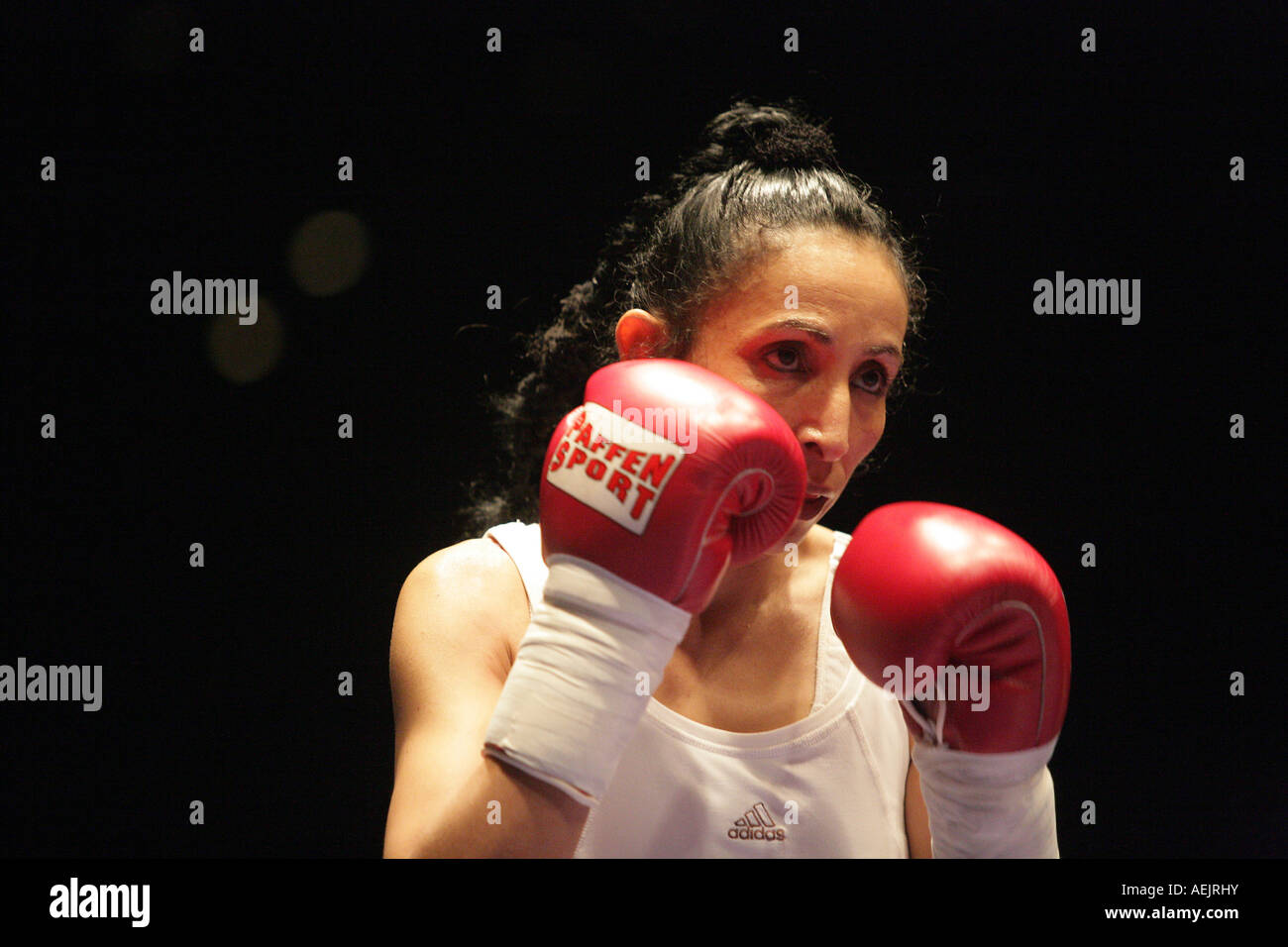 Junior flywight boxer Nadja Loritz from the FLP-Boxteam Koblenz Stock Photo