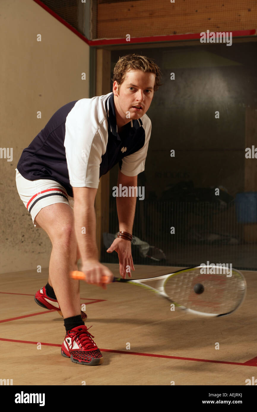 German league Squash player Hansi Seestaller from Schaengel Squash Club Koblenz Stock Photo
