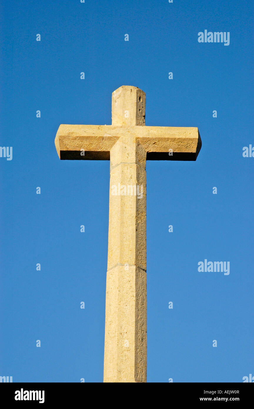 Simple cross, Altea, Costa Blanca, Spain Stock Photo