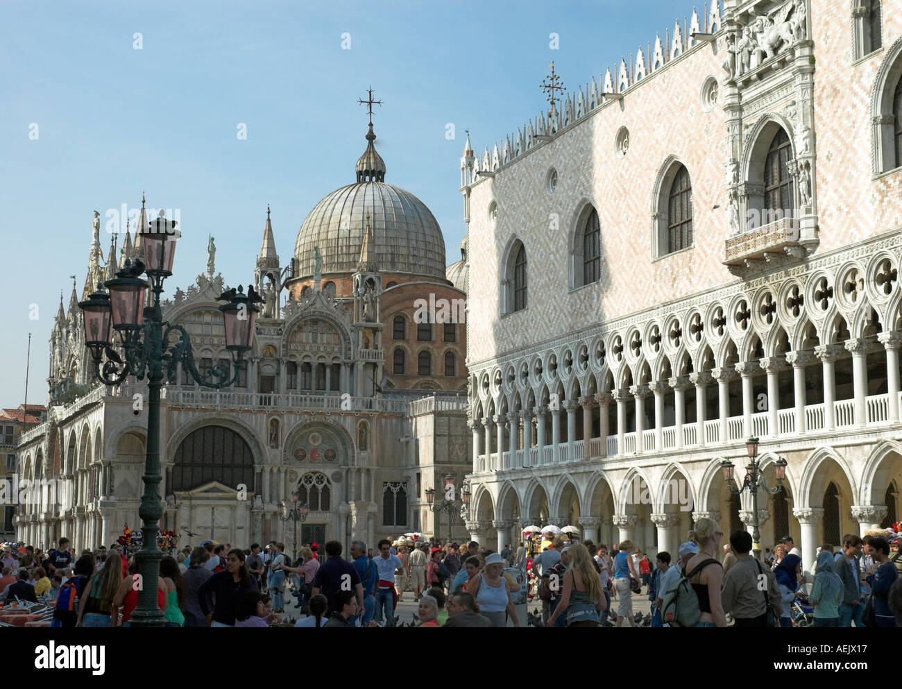 Doge s Palace and St Mark s Basilica Venice Stock Photo