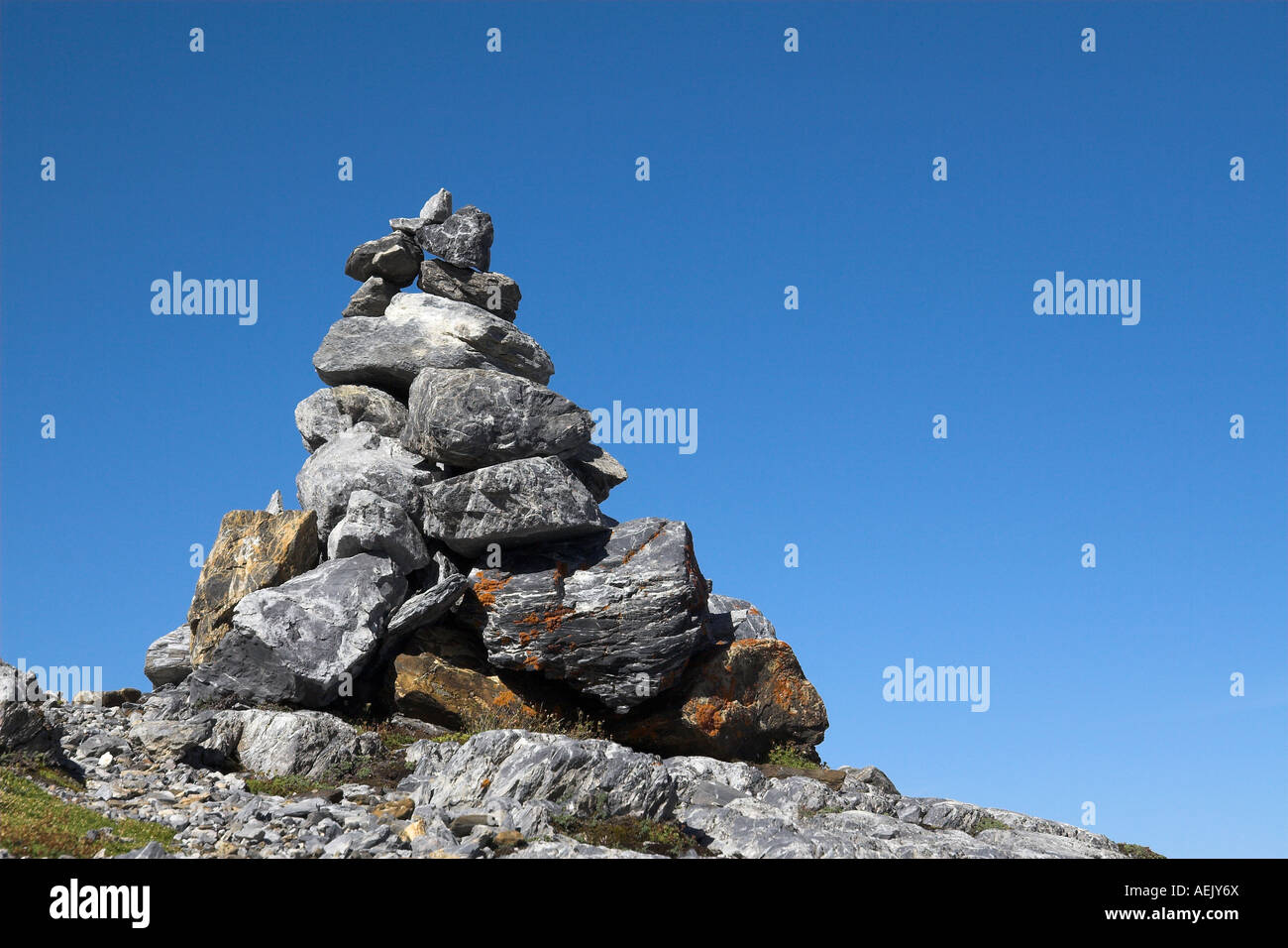 Trail blazing, Gemsfairenstock, Canton of Glarus, Switzerland Stock
