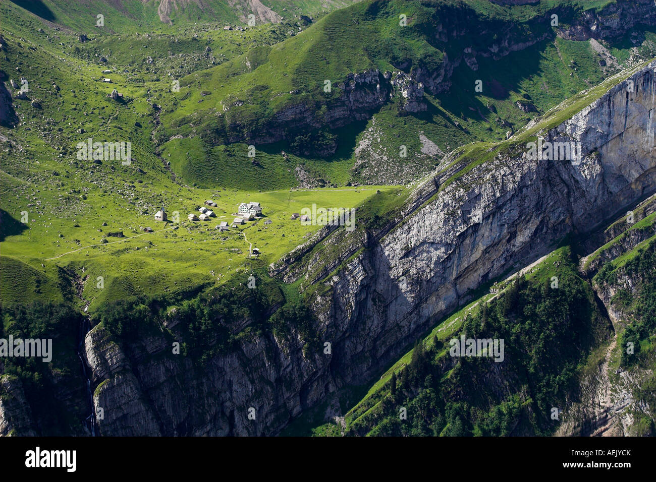 The Meglisalp in the Alpsteingebirge Canton Appenzell, Switzerland Stock Photo
