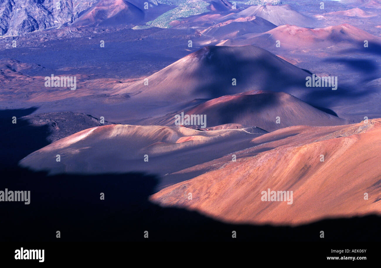 Cinder cones in the caldera of the extinct volcano Haleakala, Maui