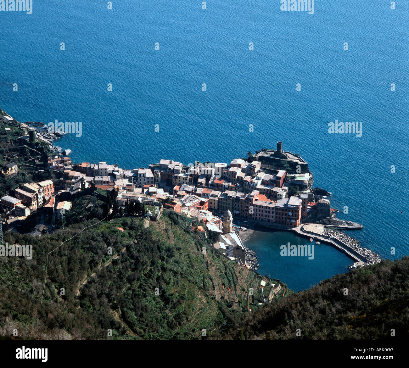 Monte Rosso in Cinque Terre, Riviera, Liguria, Italy Stock Photo