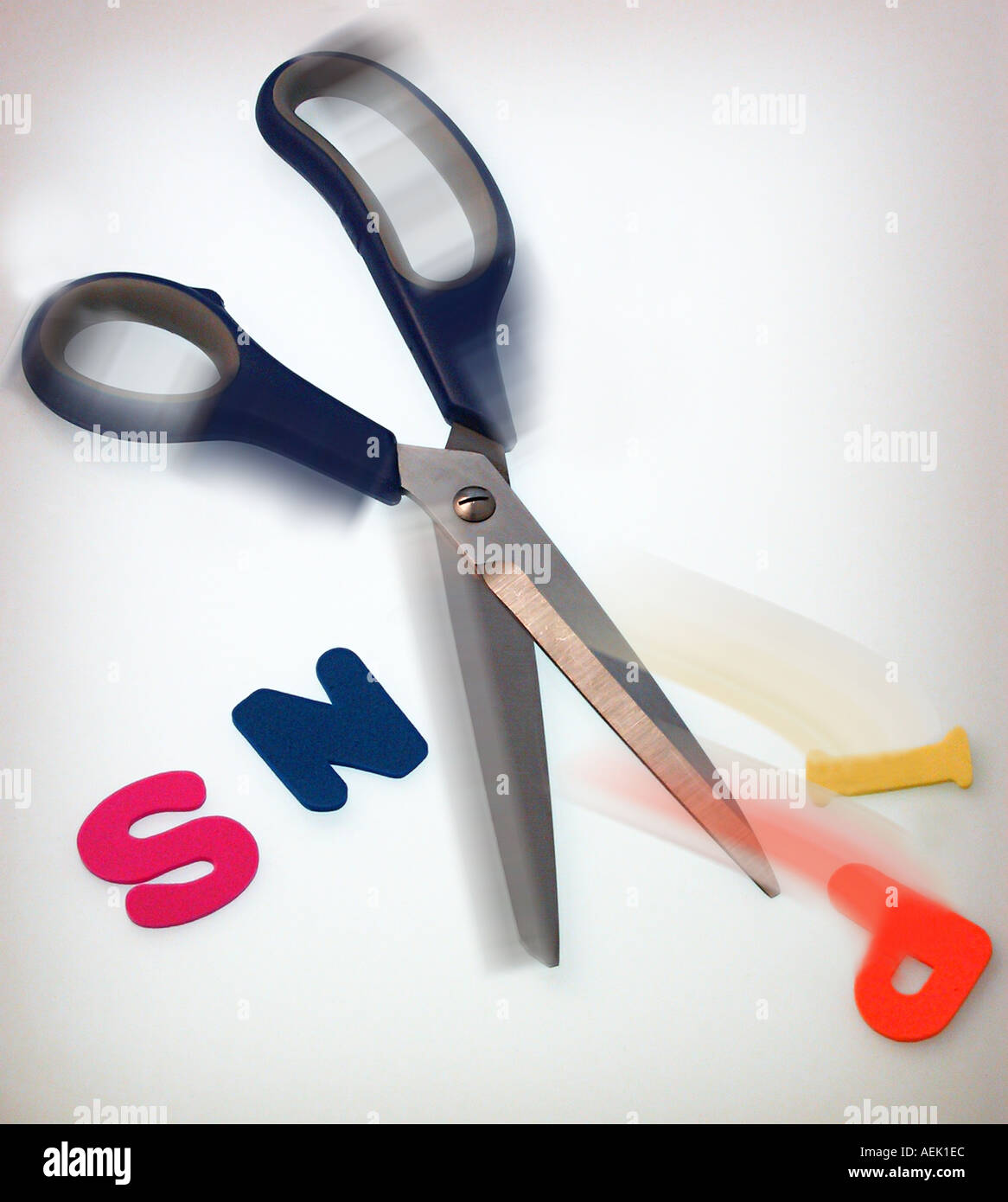 Snip with motion blur Stock Photo