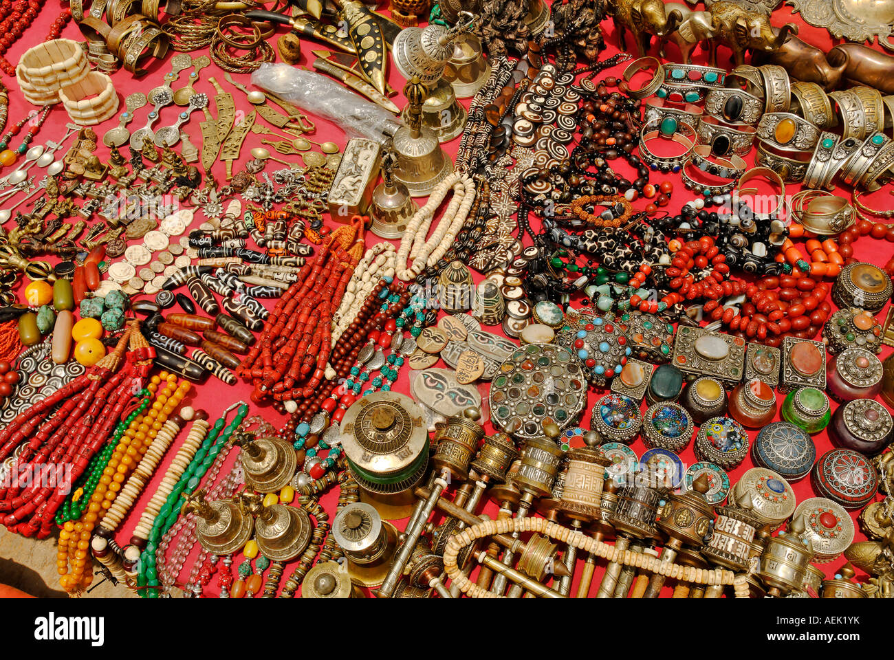 Nepalese Souvenirs Kathmandu Nepal High Resolution Stock Photography