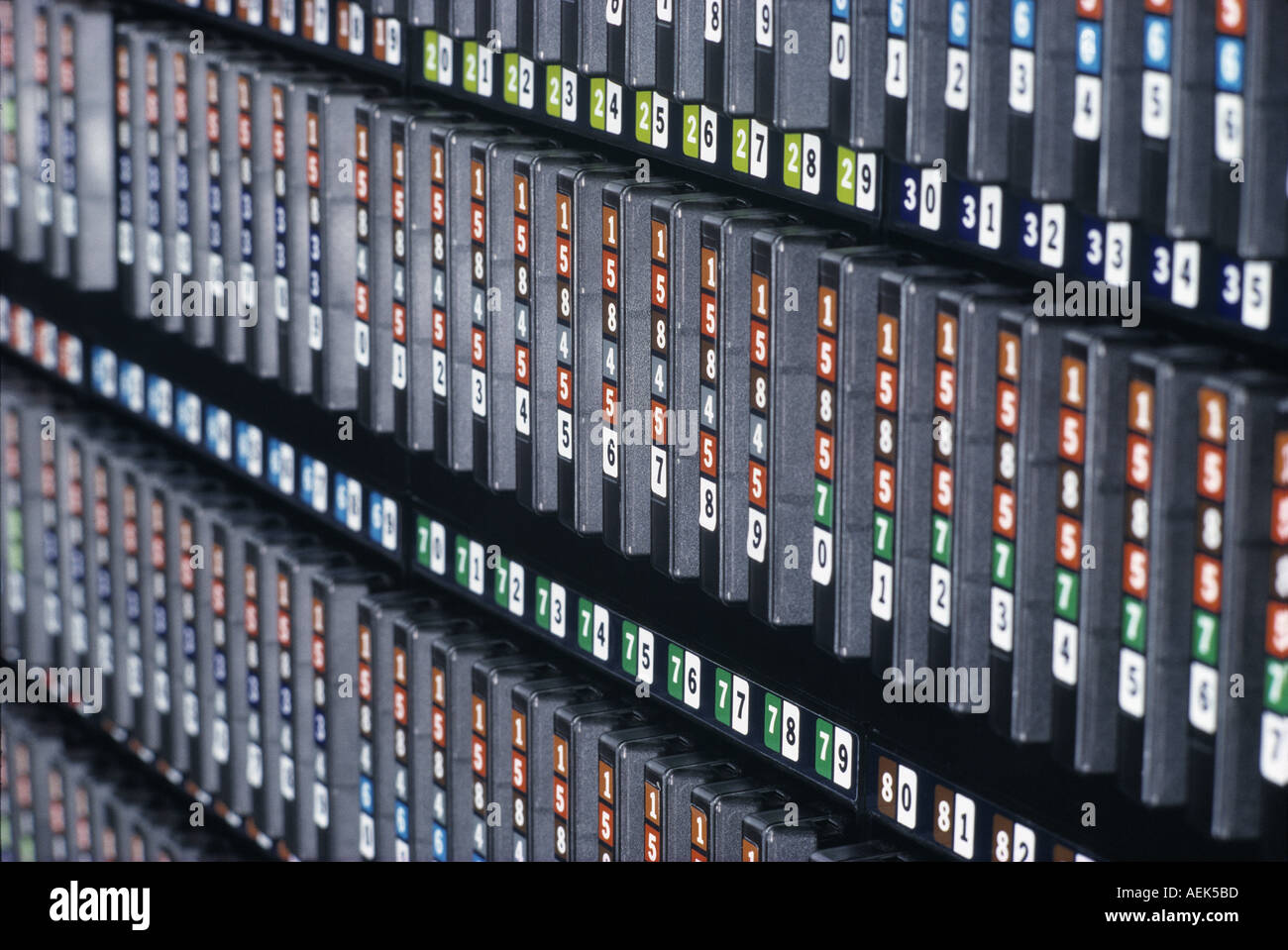 Close up of data storage tapes Stock Photo Alamy