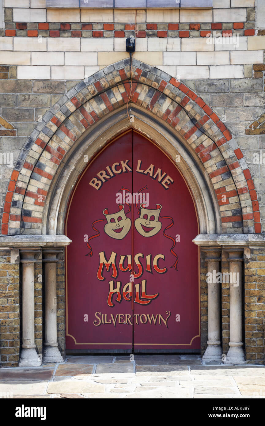 Doors to Brick Lane Music Hall Silvertown London Stock Photo - Alamy