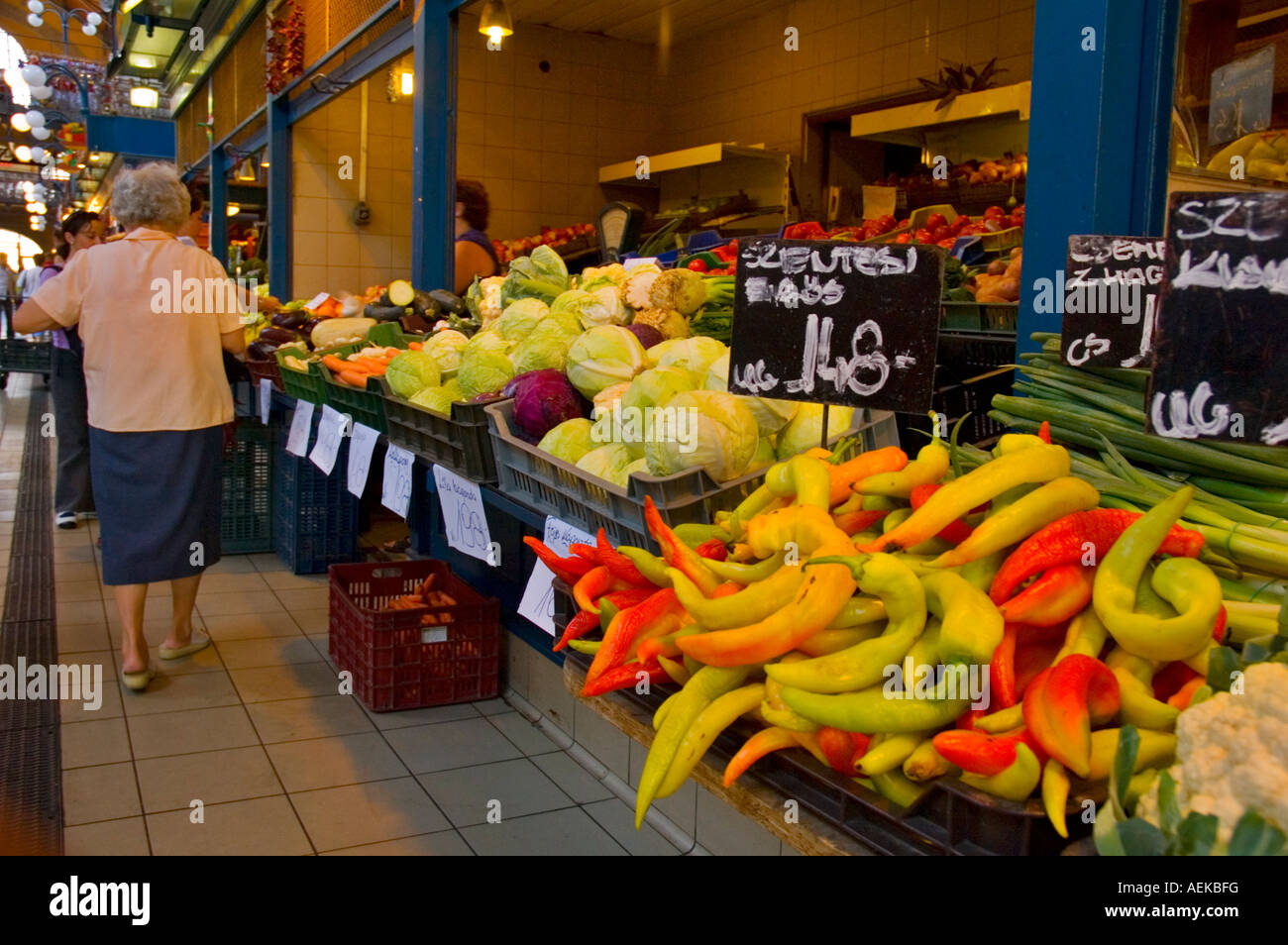 Paprika at central market hall in Budapest Hungary EU Stock Photo Alamy