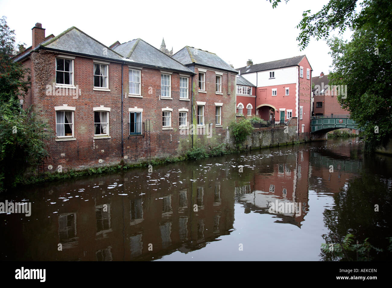River Wensum in Norwich Uk. Stock Photo