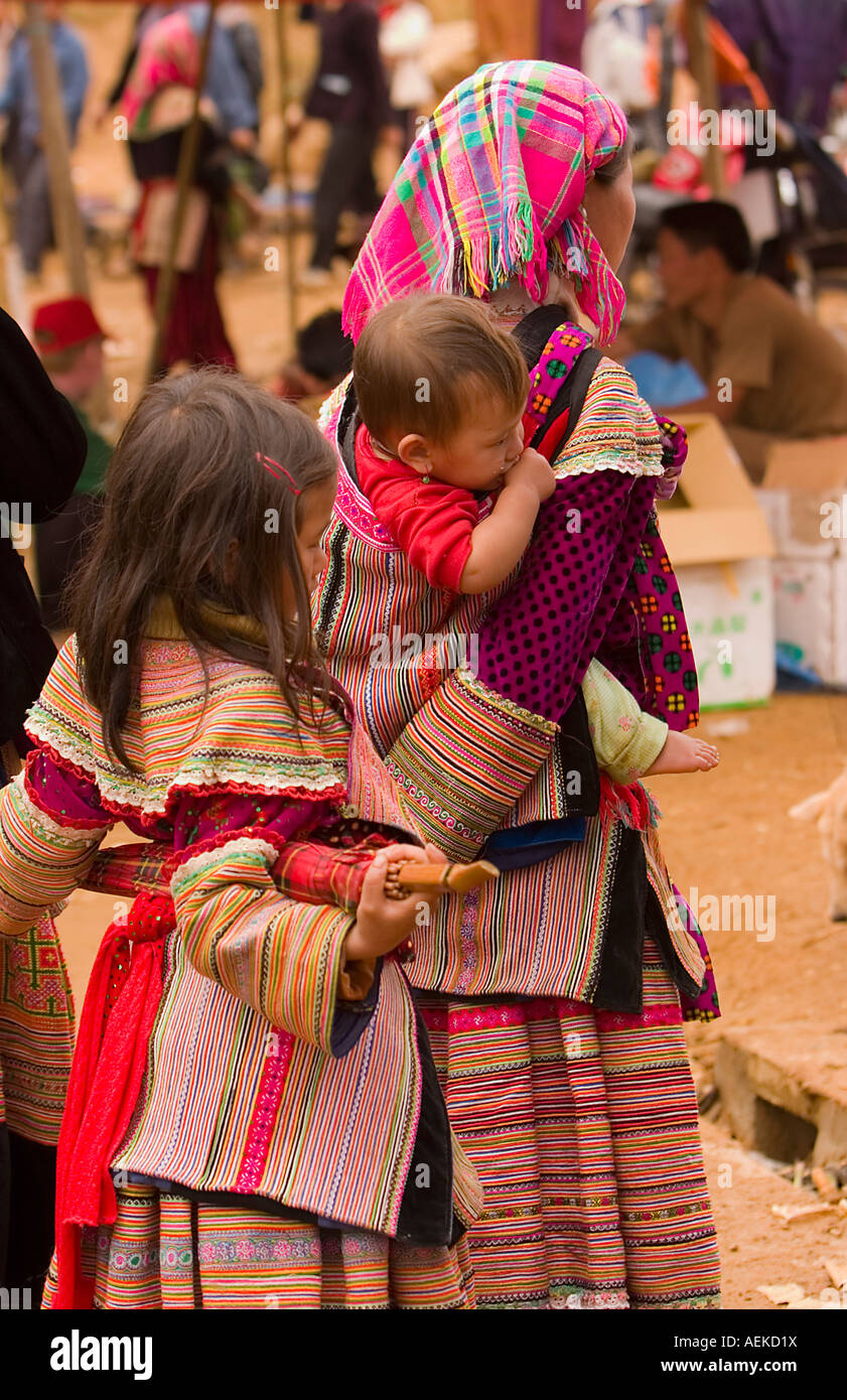 Vietnamese Women Carrying baby On Her Back Stock Photo Alamy