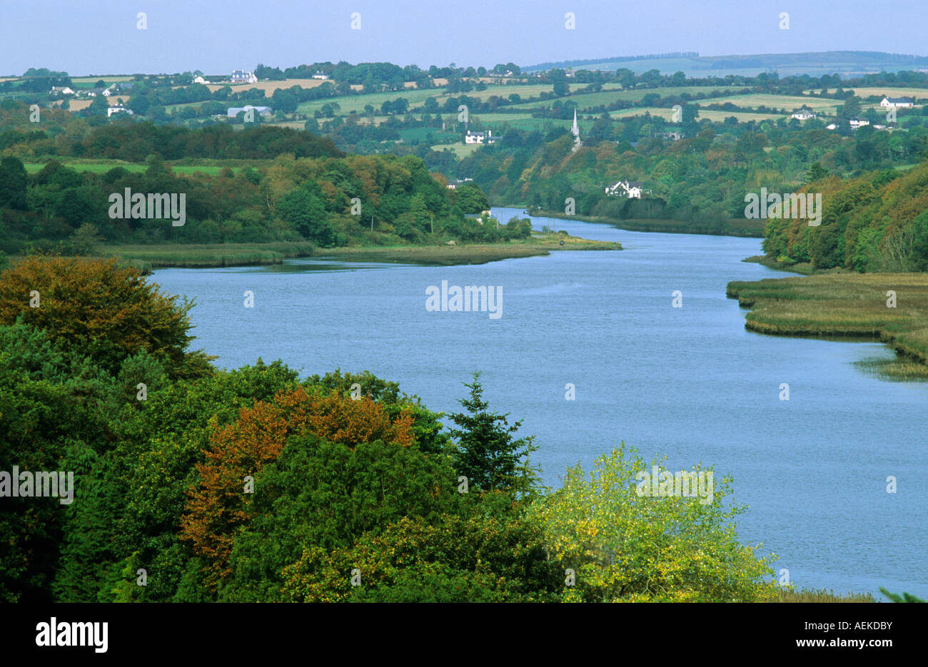 Bandon river view to innishannon county cork hires stock photography