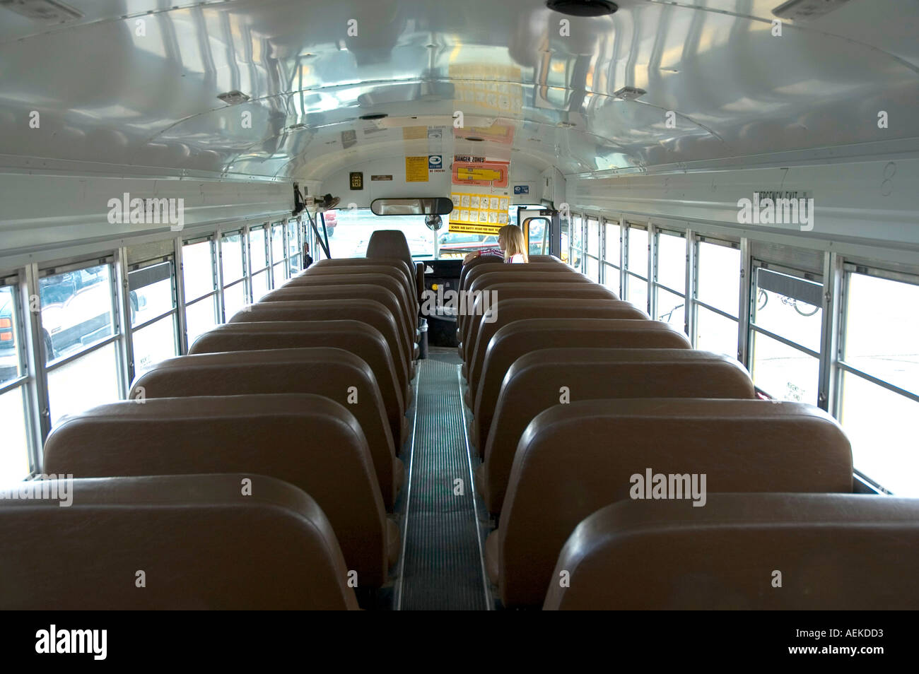 Interior Of A School Bus Stock Photo 2538962 Alamy