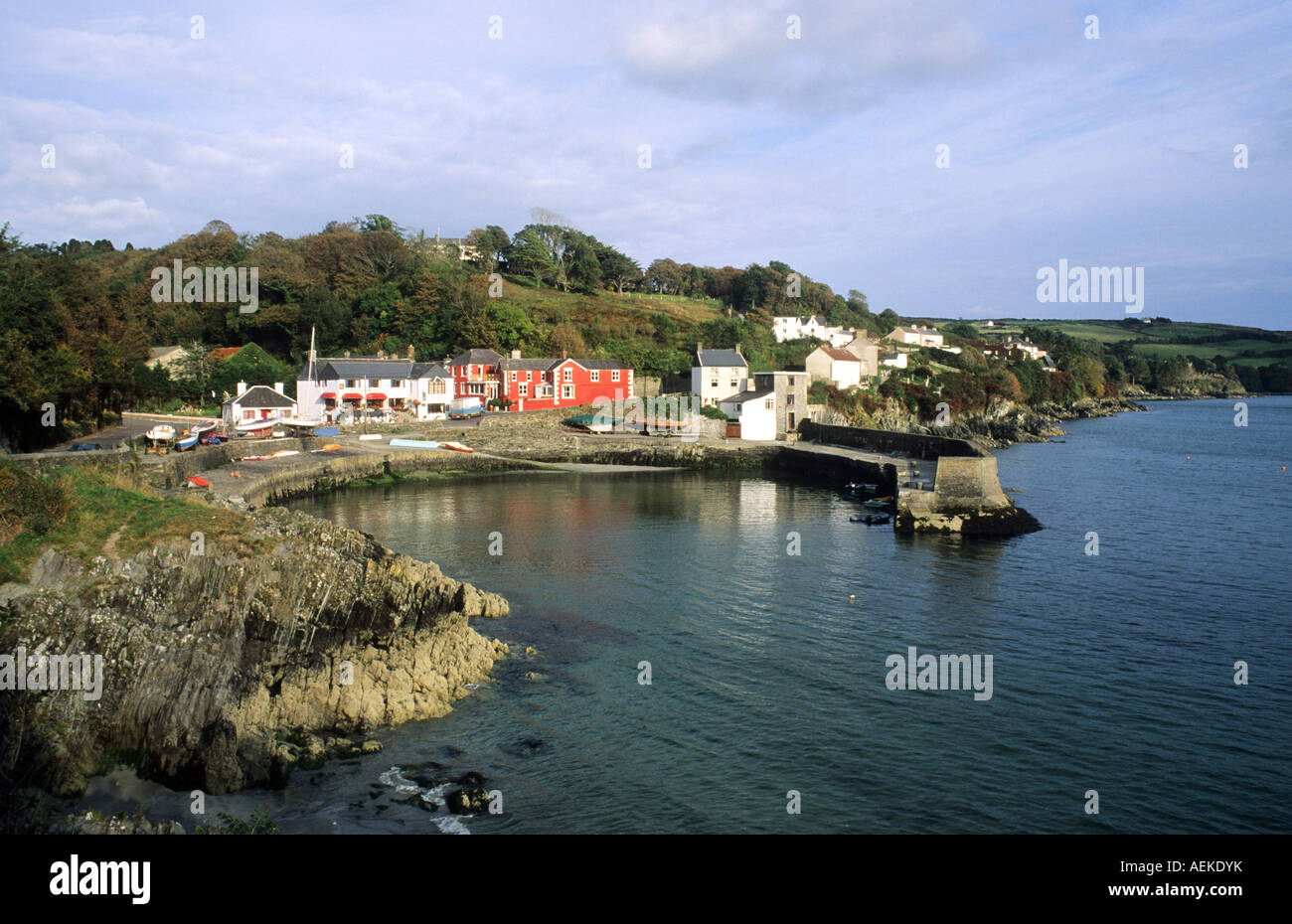Glandore village Glandore Harbour County Cork Eire Ireland Stock Photo