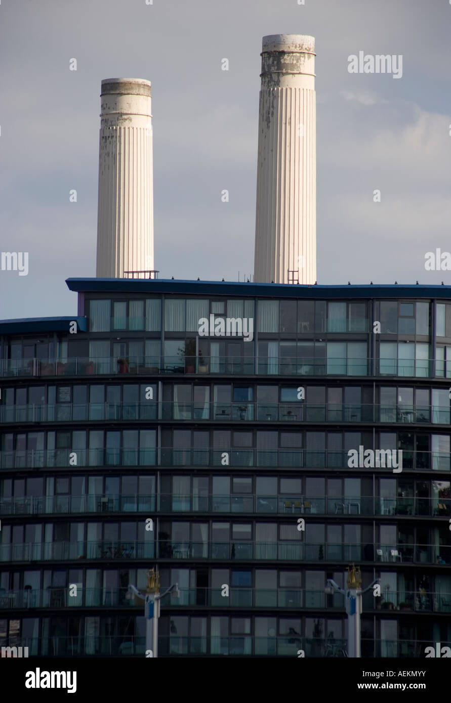 Appartment Block Battersea London England Stock Photo