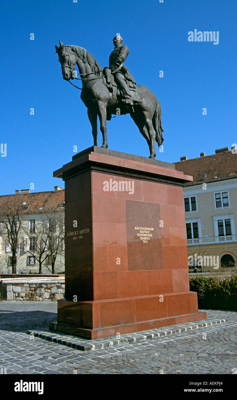 Gorgey Artur 1818 to 1916 statue, Castle Hill District, Budapest, Hungary Stock Photo