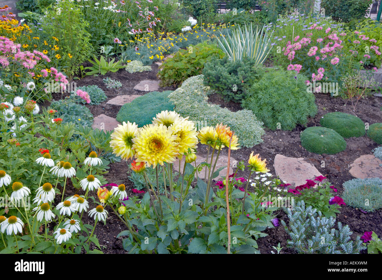 Garden at Mirror Pond Gallery Bend Oregon Stock Photo Alamy