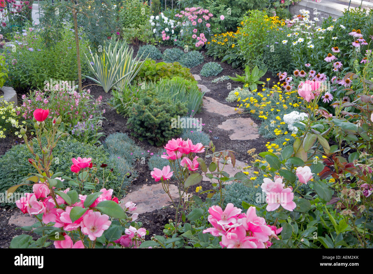 Garden at Mirror Pond Gallery Bend Oregon Stock Photo - Alamy