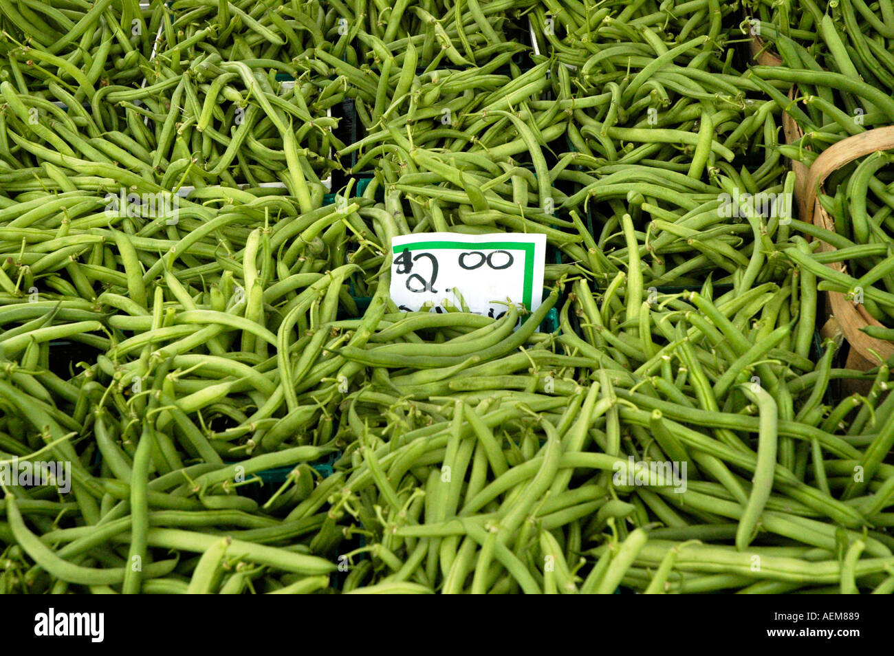 Farmers flea market near Lexington Michigan sells farm vegetable fruit and baked products to the public Stock Photo